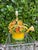 Yellow Vintage Folk Art Watering Can Table Lamp For Sale - Image 8 of 11