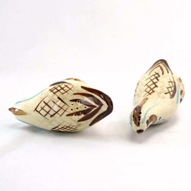Ceramic Mid Century Redwing Pottery Bob White Quail Salt and Pepper Shakers For Sale - Image 7 of 8