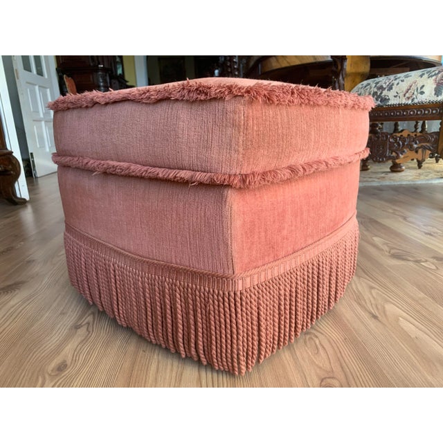 Vintage Ottoman on Wheels, 1950s For Sale - Image 10 of 13