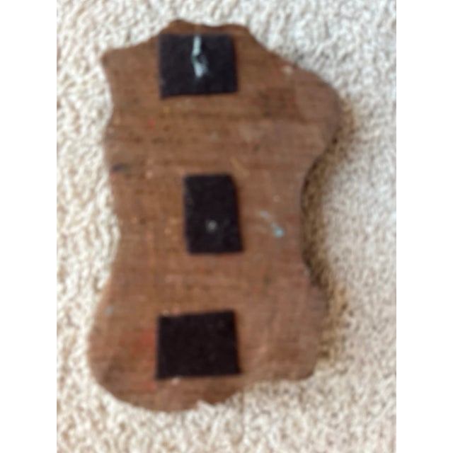 Antique Carved Wood Paisley Textile Block-India For Sale - Image 4 of 6
