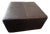 Transitional Square Leather Ottoman — Modern Design, Rich Espresso Leather, Versatile Accent Piece For Sale