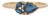 Pear & Marquise Cut Blue Sapphire Diamond 14k Gold Art Deco Ring Size 5.5 For Sale