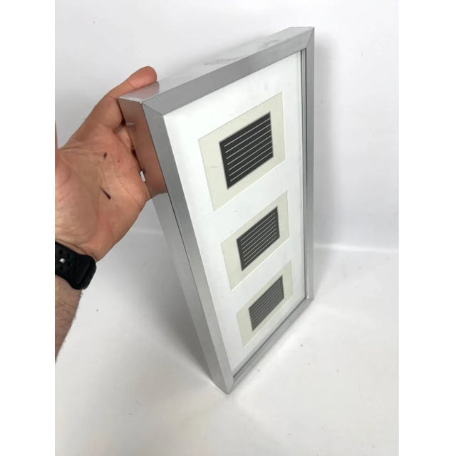 Black Donald Judd "The Last Editions" Miniature Abstract Prints on Vellum Set of 3, Framed, Brooke Alexander Gallery Nyc For Sale - Image 8 of 10