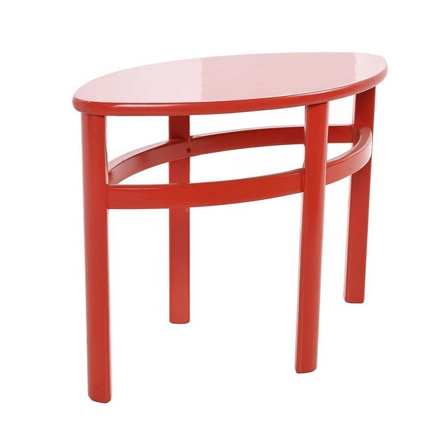 1970s Red Lacquered Wood Low Tables For Sale - Image 5 of 7
