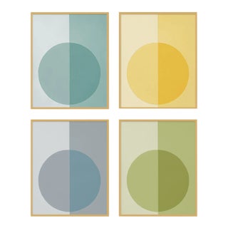 Modern Cool Forevers by Stephanie Henderson in Gold Frame, Medium Art Prints, Set of 4 For Sale