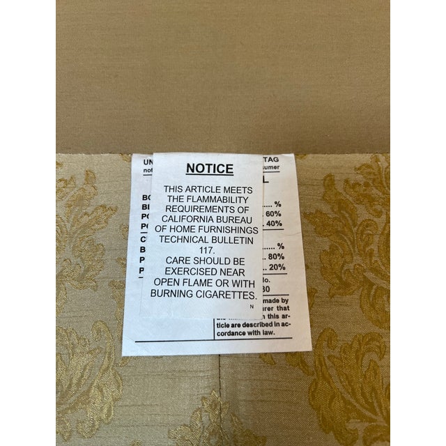 Gold Danish Style Channel Back Sofa + Fringe For Sale - Image 8 of 11