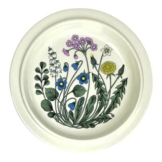 Vintage Arabia Finland "Flora" Stoneware Platter Designed by Esteri Tomula & Ulla Procopé (1979–1981) Mid-Century Scandinavian Design For Sale