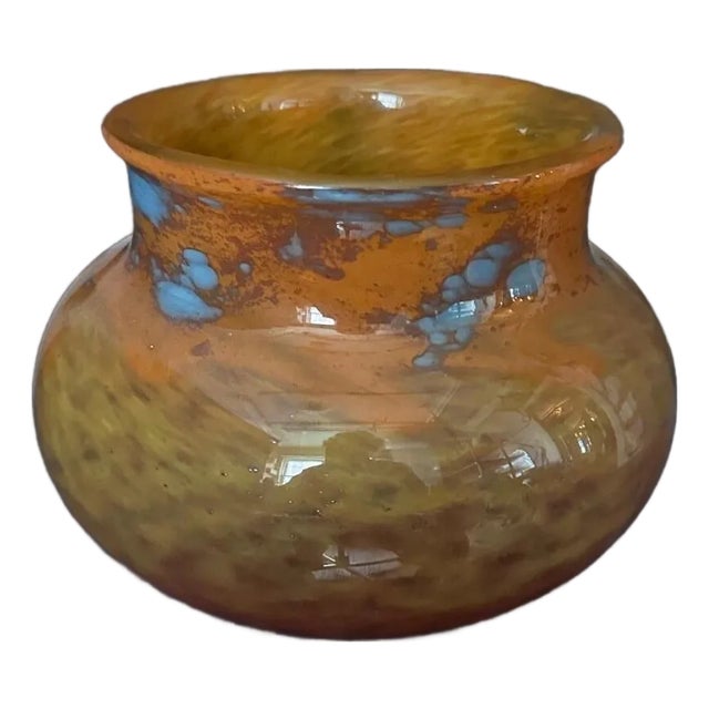 Schneider Art Deco Art Glass vase Vintage For Sale