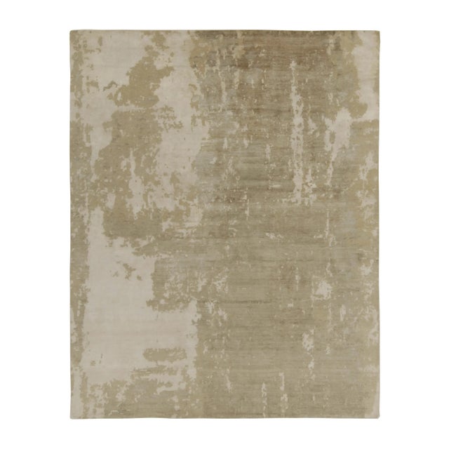 Beige Rug & Kilim’s Abstract Rug in Beige-Brown Painterly Pattern For Sale - Image 8 of 8
