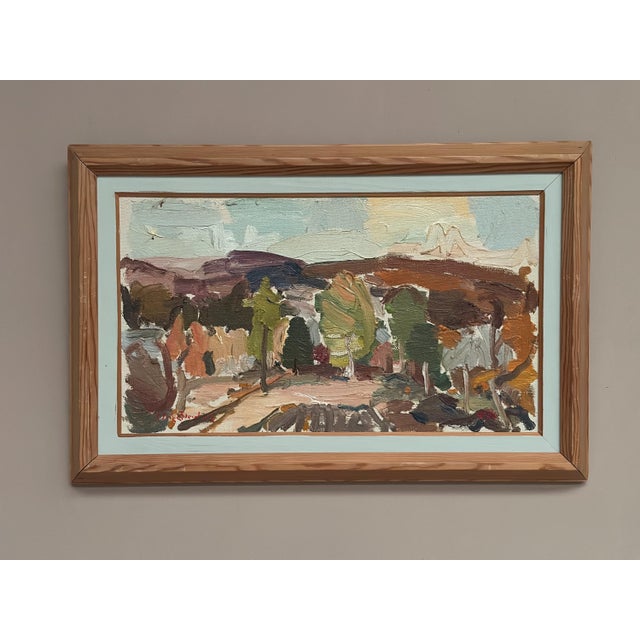 Olle Blomberg, Landscape, 1976, Oil Painting on Canvas, Framed For Sale - Image 12 of 18