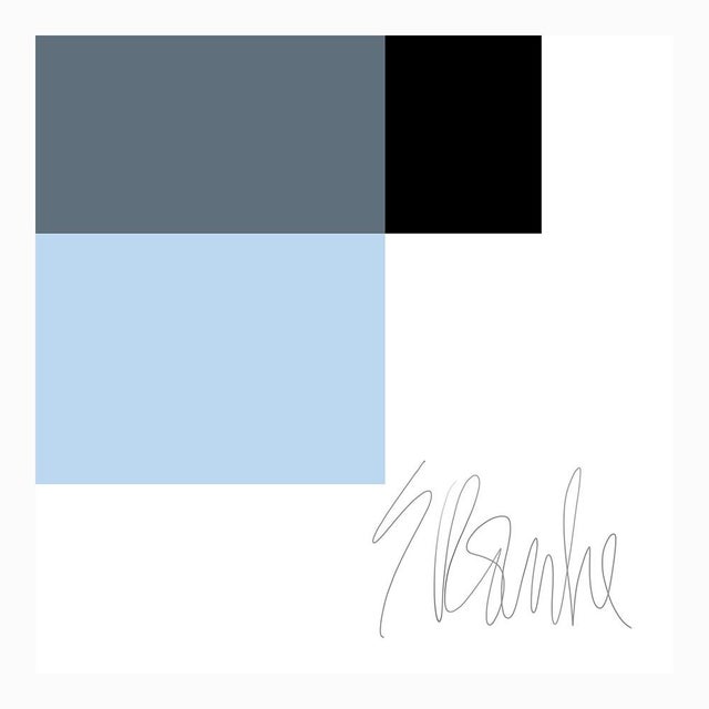 The Interaction of Black and Powder Blue Fine Art Print 45" X 55" by Liz Roache For Sale In Boston - Image 6 of 7