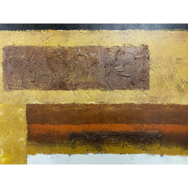 Mid Century Geometric Abstract Impasto Painting For Sale In New York - Image 6 of 9
