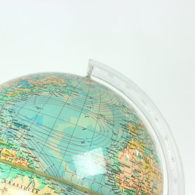 1960s Vintage Illuminating Plastic Globe, Former Czechoslovakia, 1960s For Sale - Image 5 of 12
