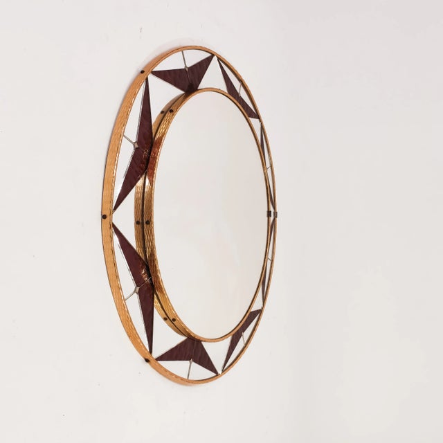 Mid-Century Modern Spanish Artistic Mirror with Glass Mosaic, 1960s For Sale - Image 3 of 9