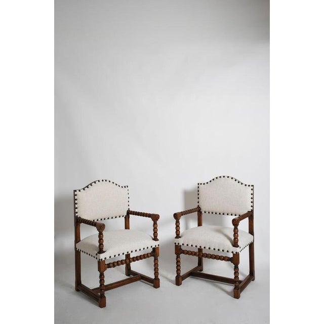 Turned Wood Armchairs, Set of 2 For Sale - Image 6 of 6