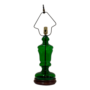 1940s Green Murano-Style Blown Glass Lamp
