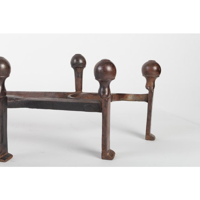 19th Century Fireplace Dogs Set in Patinated Bronze, Set of 2 For Sale - Image 5 of 9