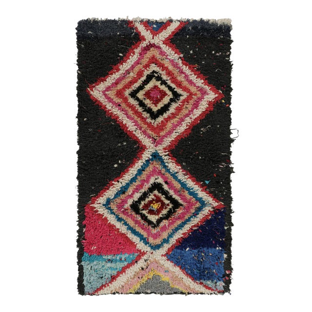 1950s Azilal Moroccan Rug With Polychromatic Patterns by Rug & Kilim For Sale