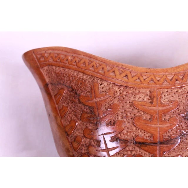 Antique 1900s Hand-Carved Wooden Wedding Cup From Former Yugoslavia/European Balkan For Sale - Image 9 of 13