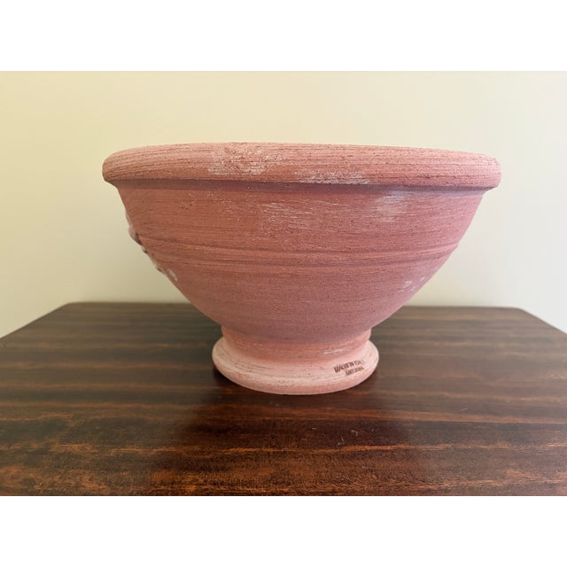 Orange Antonini Italian Terracotta Fleur-De-Lis Footed Planter For Sale - Image 8 of 10
