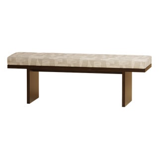 Smoked Oak Bench by Lebanto For Sale