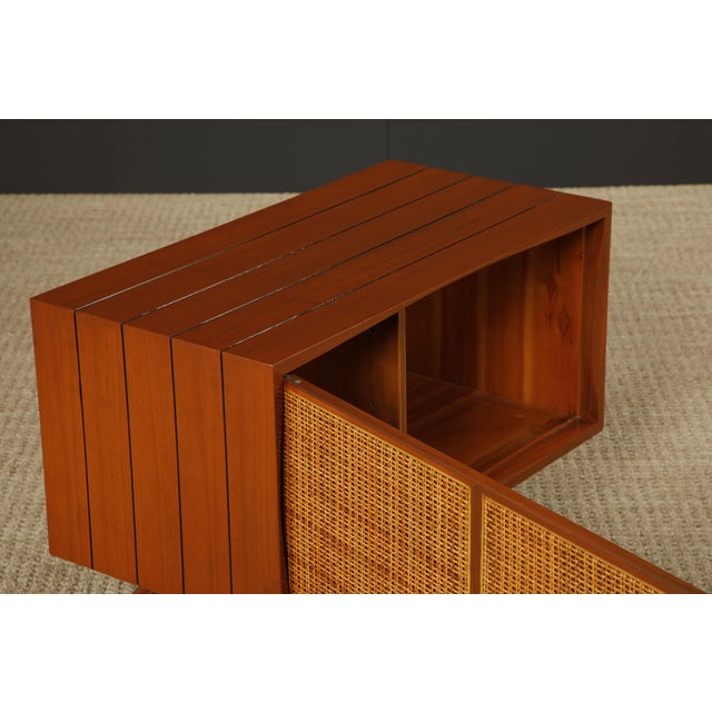Caned Sculptural Cabinet by Vladimir Kagan for Grosfeld House, 1950s, Signed For Sale - Image 9 of 12