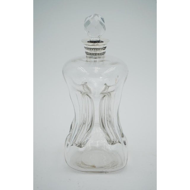 Antique 1891 William Hutton & Sons London Sterling Silver Collar Pinch Decanter elegantly combines Victorian craftsmanship...