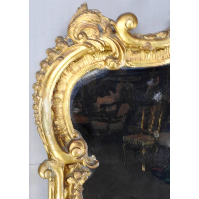19th Century French Rococo Mirror For Sale - Image 4 of 11