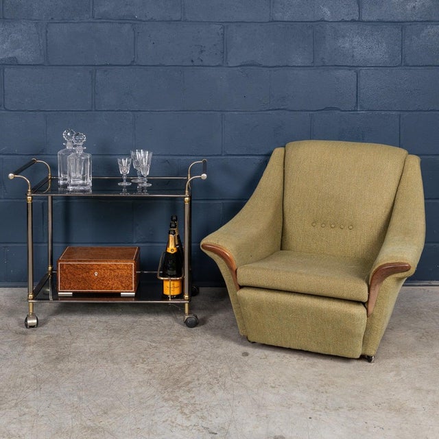 Vintage 20th Century Italian Steel & Brass Framed Drinks Trolley, 1980s For Sale - Image 15 of 18