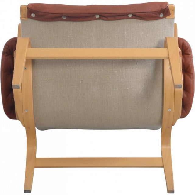 Vintage Stud Chair in Cognac Leather by Bruno Mathson, 1990s For Sale - Image 14 of 16