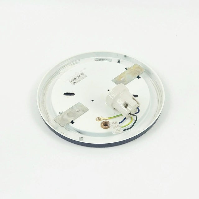 1970s Mid-Century Modern Glass Flush Mount/Ceiling Light From Limburg, Germany, 1970s For Sale - Image 9 of 10
