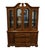 Late 20th Century Broyhill Furniture Walnut Traditional Style 60" Buffet W. Lighted Display China Cabinet For Sale - Image 9 of 16
