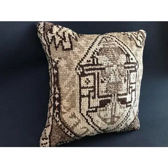 Brown Anatolian Nomadic Vintage Pillow Case For Sale - Image 8 of 10