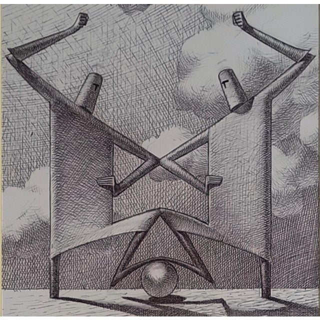 Contemporary Cesare D'Antonio, Static Competition, Papier Mache For Sale - Image 3 of 3