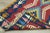 Textile 1970s Tribal Blue Ikat Kilim Runner Rug For Sale - Image 7 of 10