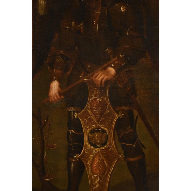 Lombard School Artist, Saint Michael the Archangel, 1650, Oil on Canvas For Sale - Image 10 of 15