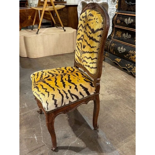 French Provincial 18th Century French Provencial Carved Walnut Side Chair For Sale - Image 3 of 6