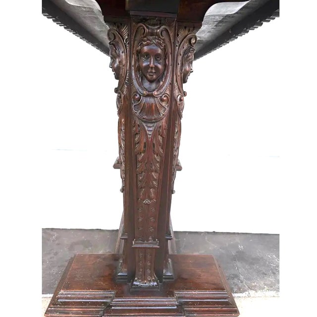 Gothic A Medieval Revival Entrance/ Accent Table For Sale - Image 3 of 8