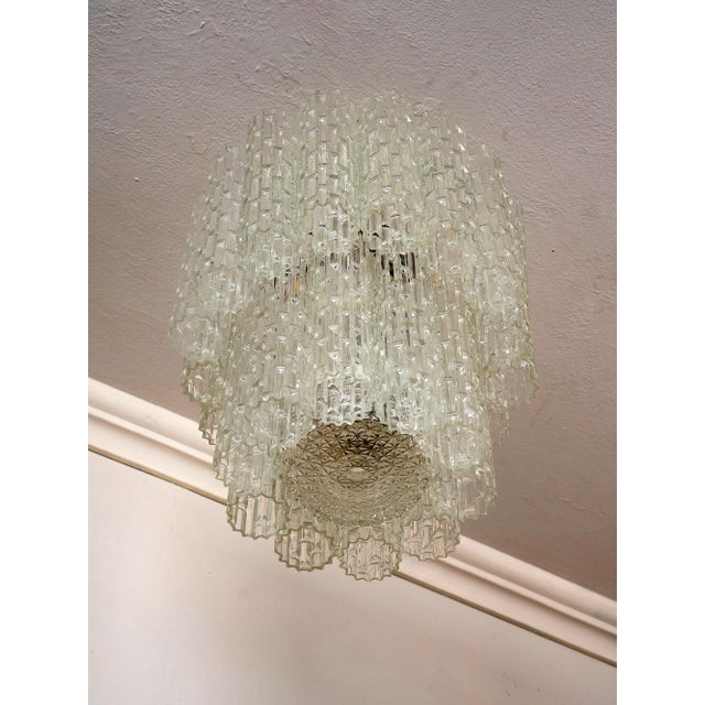 Vintage Italian Murano Glass Chandelier by Toni Zuccheri for Venini, 1960s For Sale - Image 6 of 12