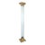 1980's Mid-Century Modern Glass & Brass Torchiere Floor Lamp For Sale