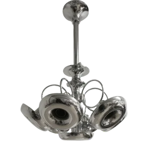 Vintage Italian Chrome Pendant by Sciolari, C. 1960's