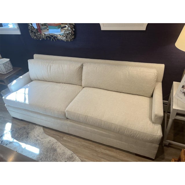 Kravet Kravet Trinity Sofa in Off-White High Performance Chenille Fabric For Sale - Image 4 of 7