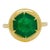 Hexagon Shape Emerald Ring in 18K Yellow Gold, size 6.25 For Sale