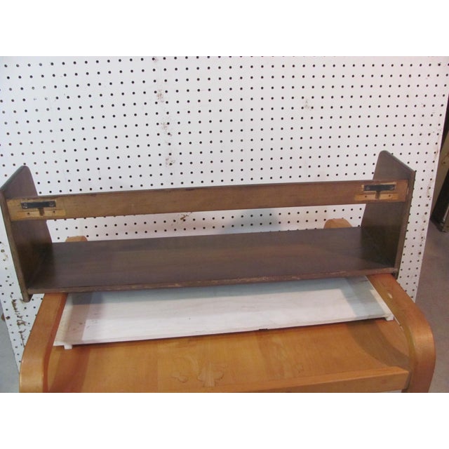 Wood Hans J. Werner for Ry Mobler Floating Bookshelf Dark Stained Wood 1950s Danish Modern For Sale - Image 7 of 11