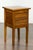 Brown Petite French 1870s Walnut Side Table with Tambour Door and Tapering Legs For Sale - Image 8 of 10