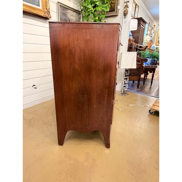 19th Century English Bow Front Chest For Sale - Image 12 of 15