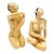 Pair of Vintage Japanese Bathing Beauty Female Nude Figurine Sculptures, Figurative Mid-Century Art Objects For Sale