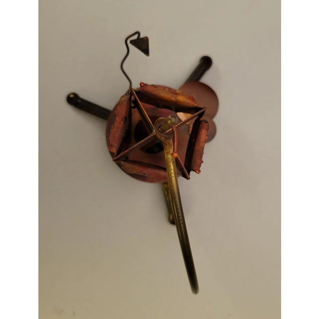Mid 20th Century Artistic Metal Glass Dreidel For Sale - Image 5 of 11
