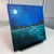 Contemporary Super Moon 6" X 6" Acrylic Painting Signed Full Moon & Night Sky Art Unframed For Sale - Image 3 of 7