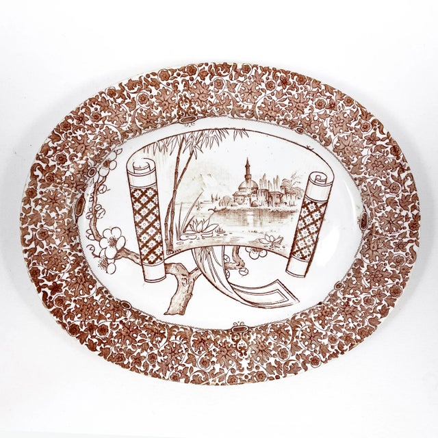 Copeland Late 19th Century Copeland Transferware Lagoon Blossom Platter For Sale - Image 4 of 4